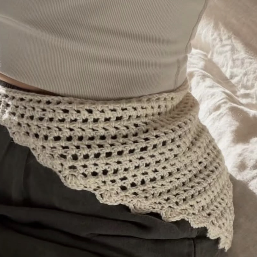 Soft Cream, a handmade crochet piece by Mariam Younes