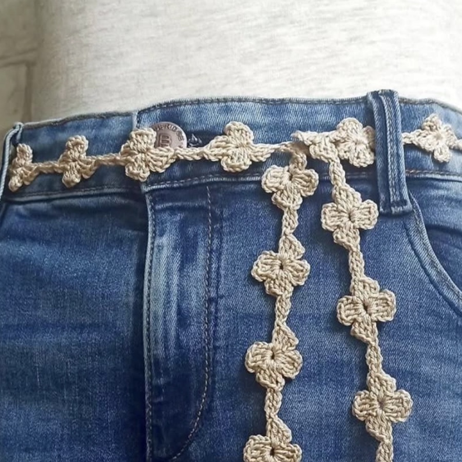 Floral Chain, a handmade crochet piece by Mariam Younes